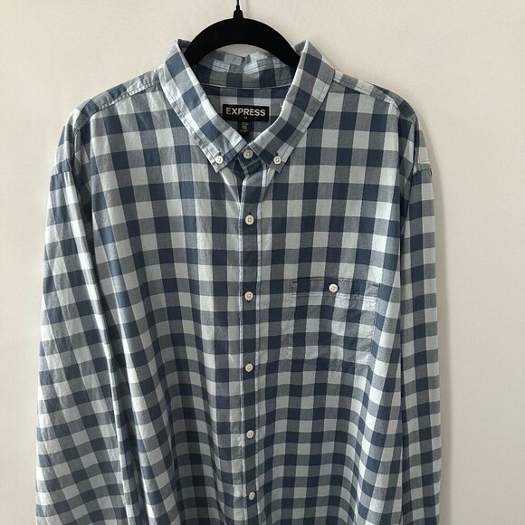 Express Other - Express Blue Check XXL Shirt NWT 100% Cotton